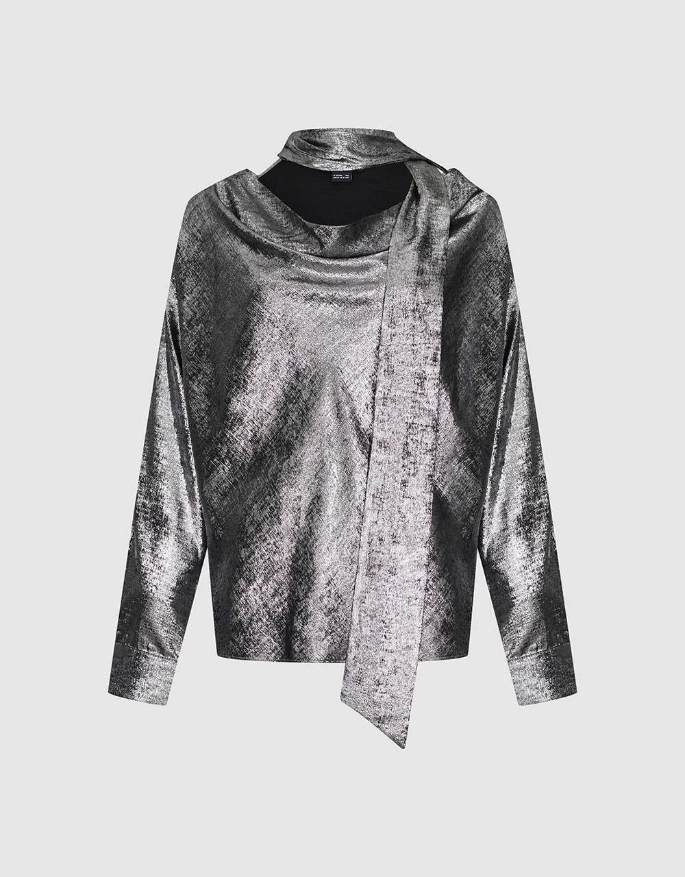 Off-Shoulder Overhead Shirt With Tie sold by Urban Revivo product image thumbnail 2