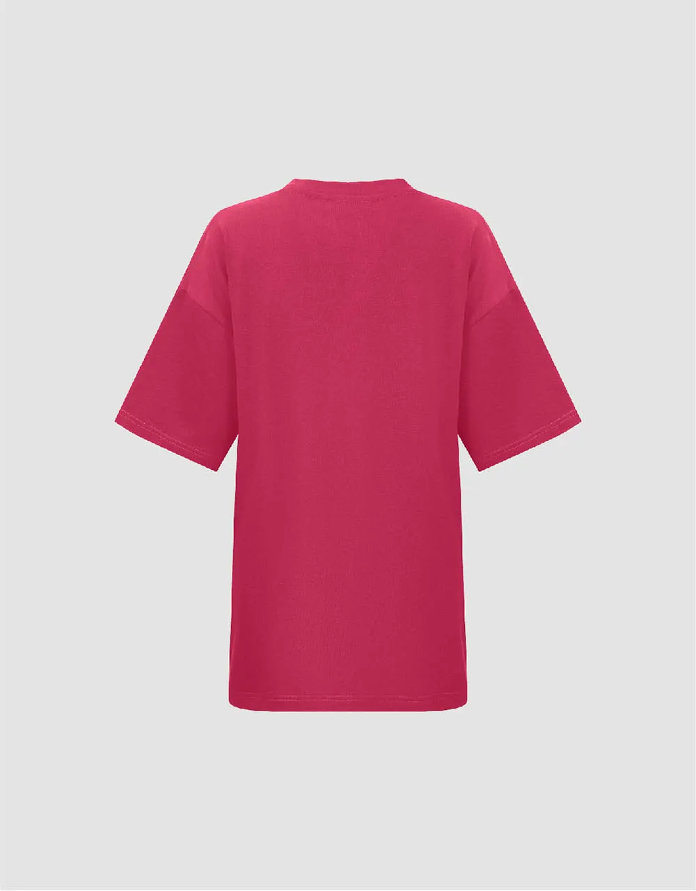 Printed Crew Neck Loose T-Shirt sold by Urban Revivo product image thumbnail 5