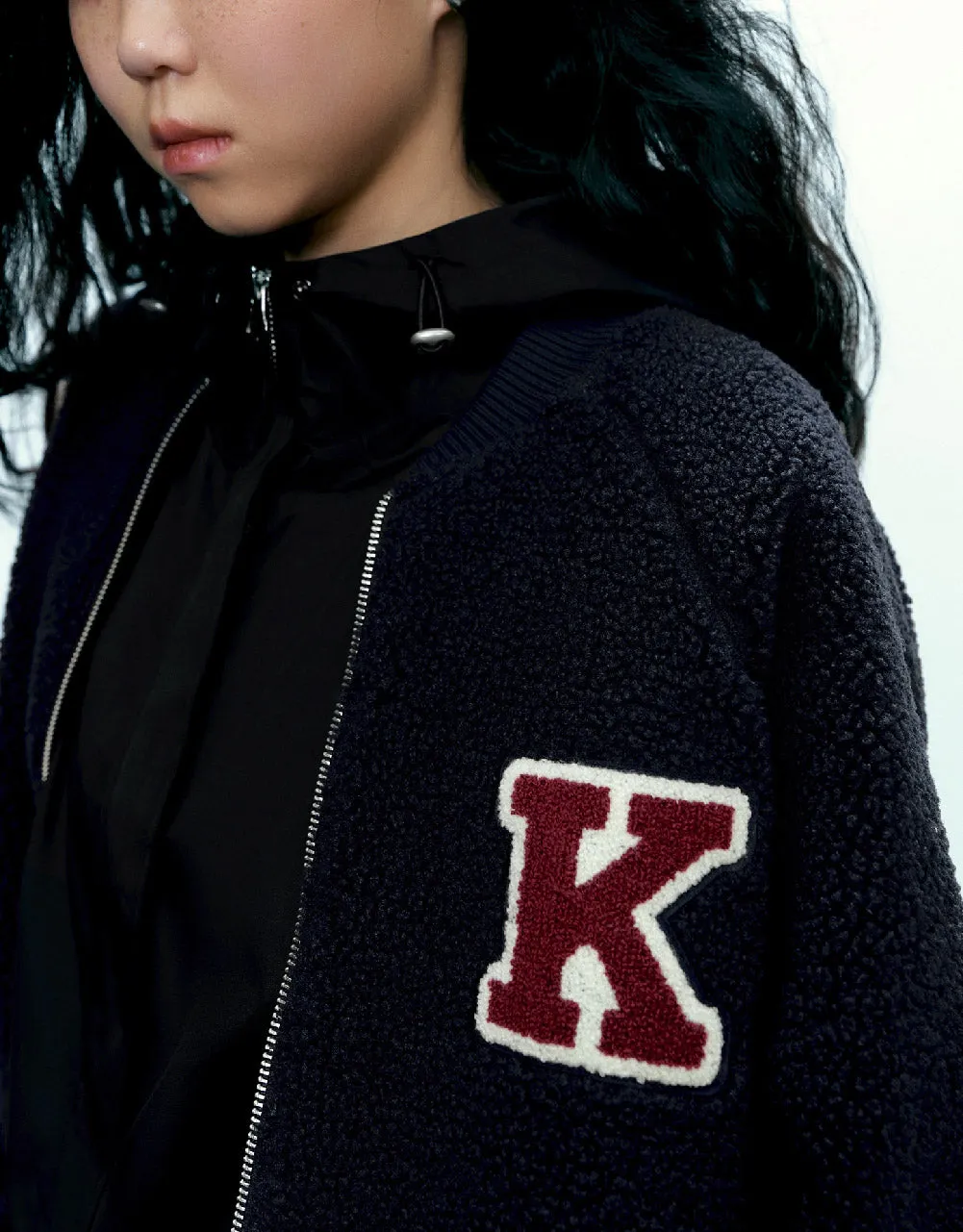 Letter Embroidered Zipper Front Jacket sold by Urban Revivo product image thumbnail 5