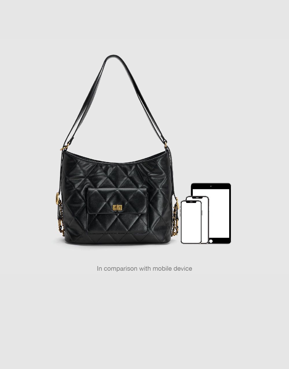 Vegan Leather Shoulder Bag sold by Urban Revivo product image thumbnail 3