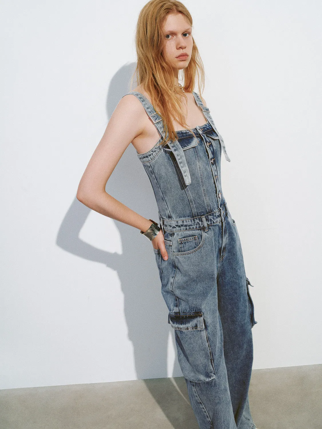Loose Denim Overall sold by Urban Revivo product image thumbnail 3
