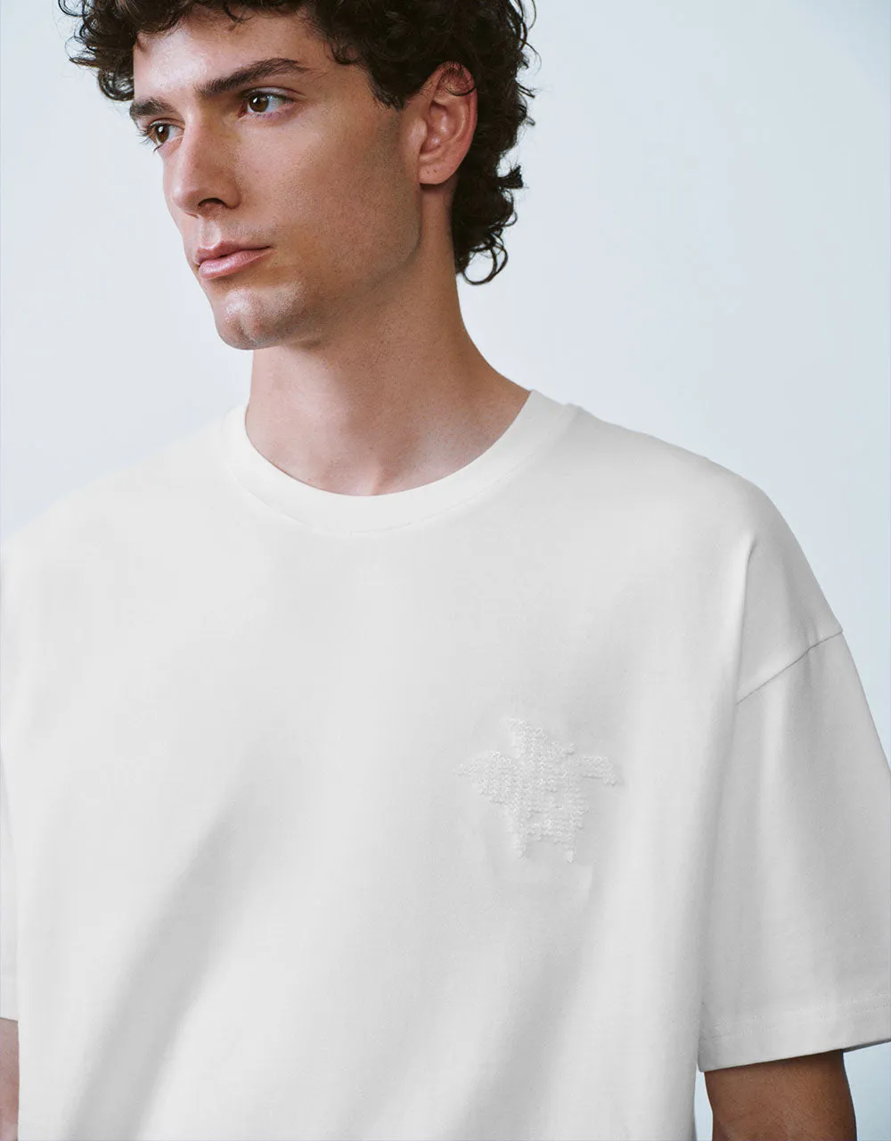 Crew Neck Loose A-Line T-Shirt sold by Urban Revivo product image thumbnail 3
