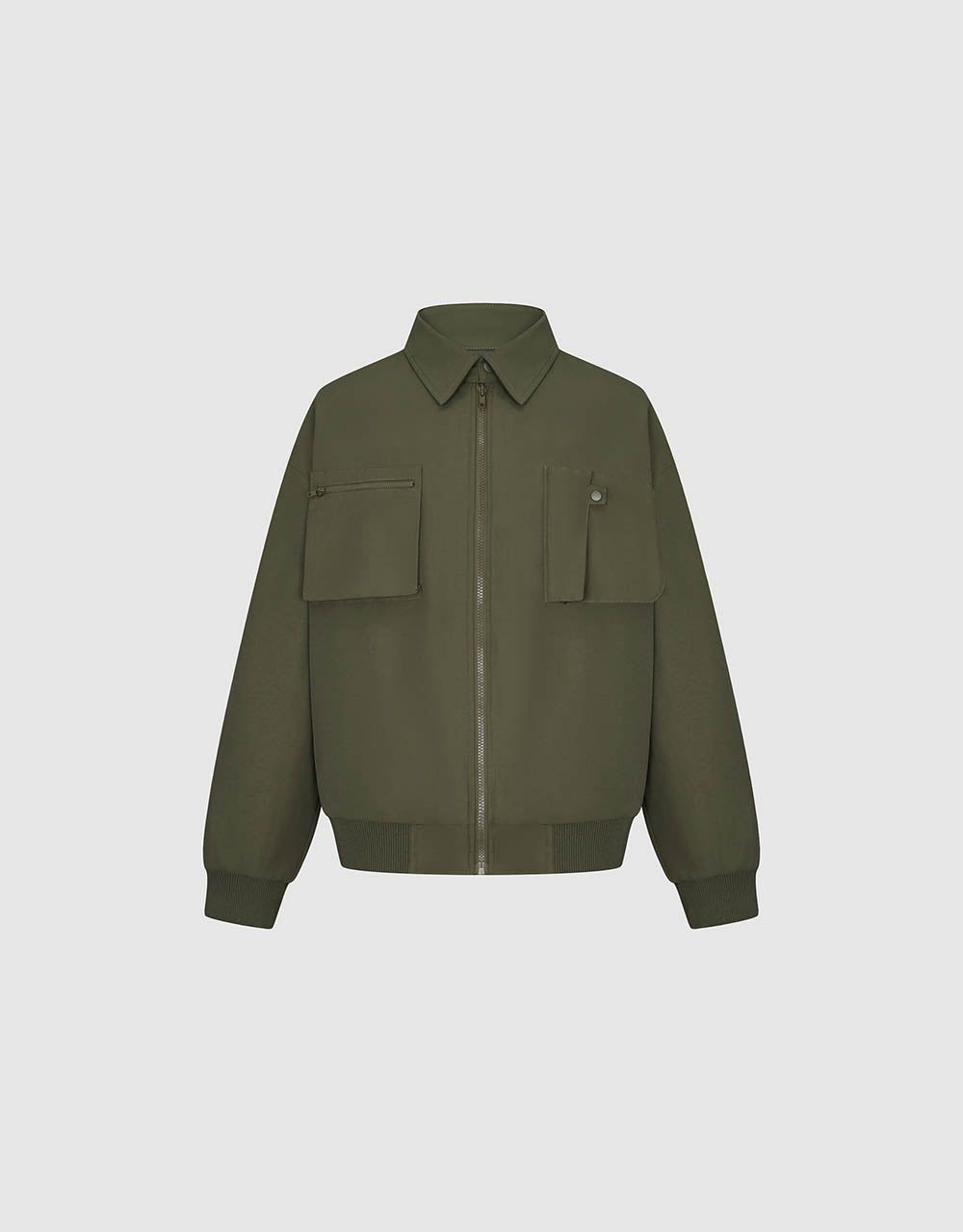 Zipper Front Straight Padded Coat sold by Urban Revivo product image thumbnail 2