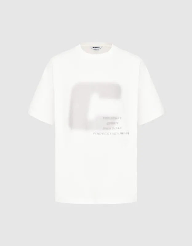 Printed Crew Neck Straight T-Shirt sold by Urban Revivo