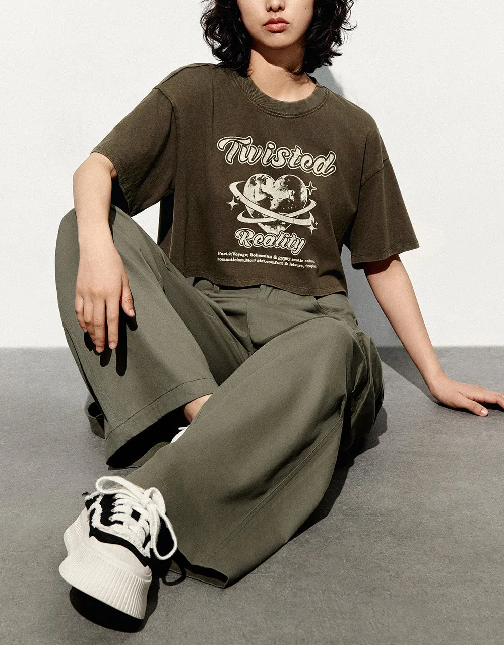 Printed Crew Neck T-Shirt sold by Urban Revivo product image thumbnail 3