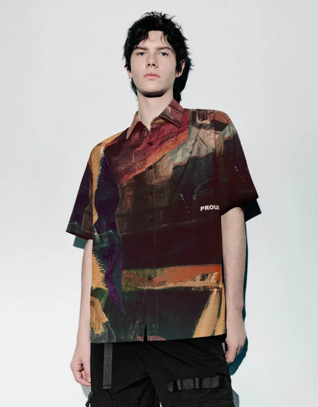 Button Up Printed Loose Shirt sold by Urban Revivo