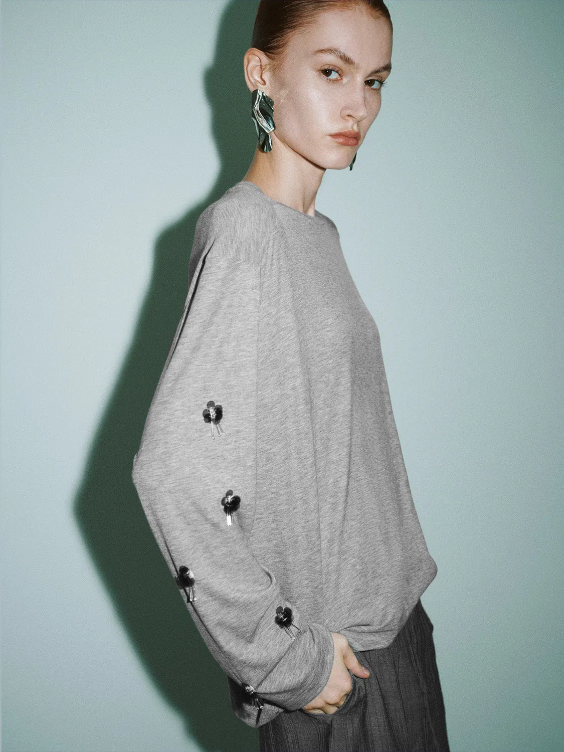 Crew Neck Loose T-Shirt sold by Urban Revivo product image thumbnail 3