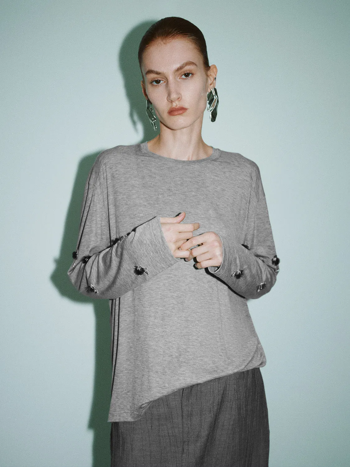 Crew Neck Loose T-Shirt sold by Urban Revivo