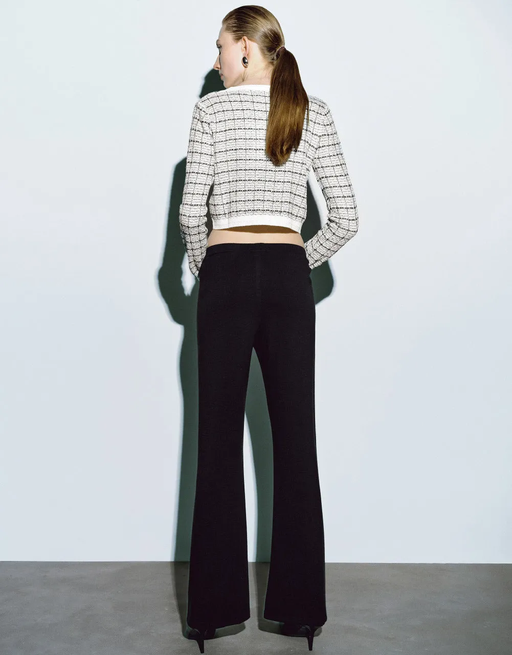 Tweed Crew Neck Knitted Cardigan sold by Urban Revivo product image thumbnail 3