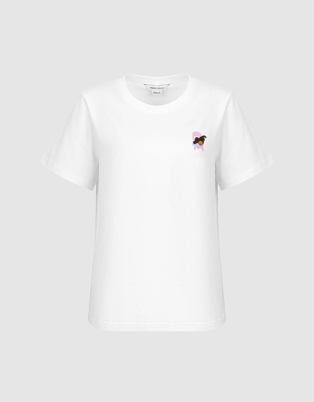 Crew Neck Straight T-Shirt sold by Urban Revivo product image thumbnail 2