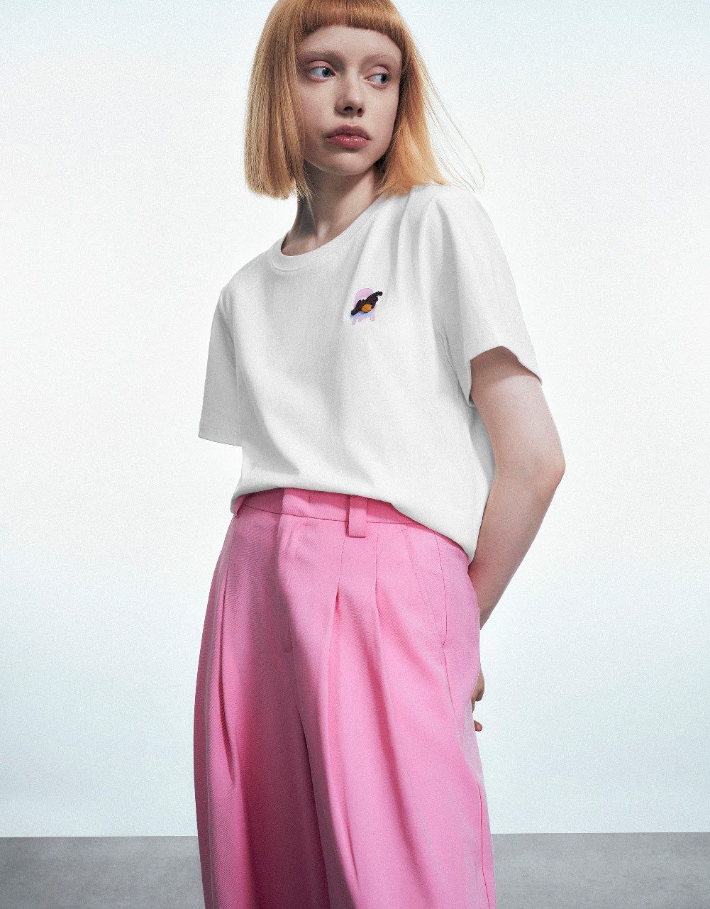 Crew Neck Straight T-Shirt sold by Urban Revivo product image thumbnail 3