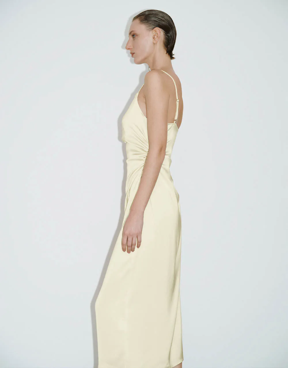 Ruched Square-cut Collar Straight Cami Dress sold by Urban Revivo product image thumbnail 3
