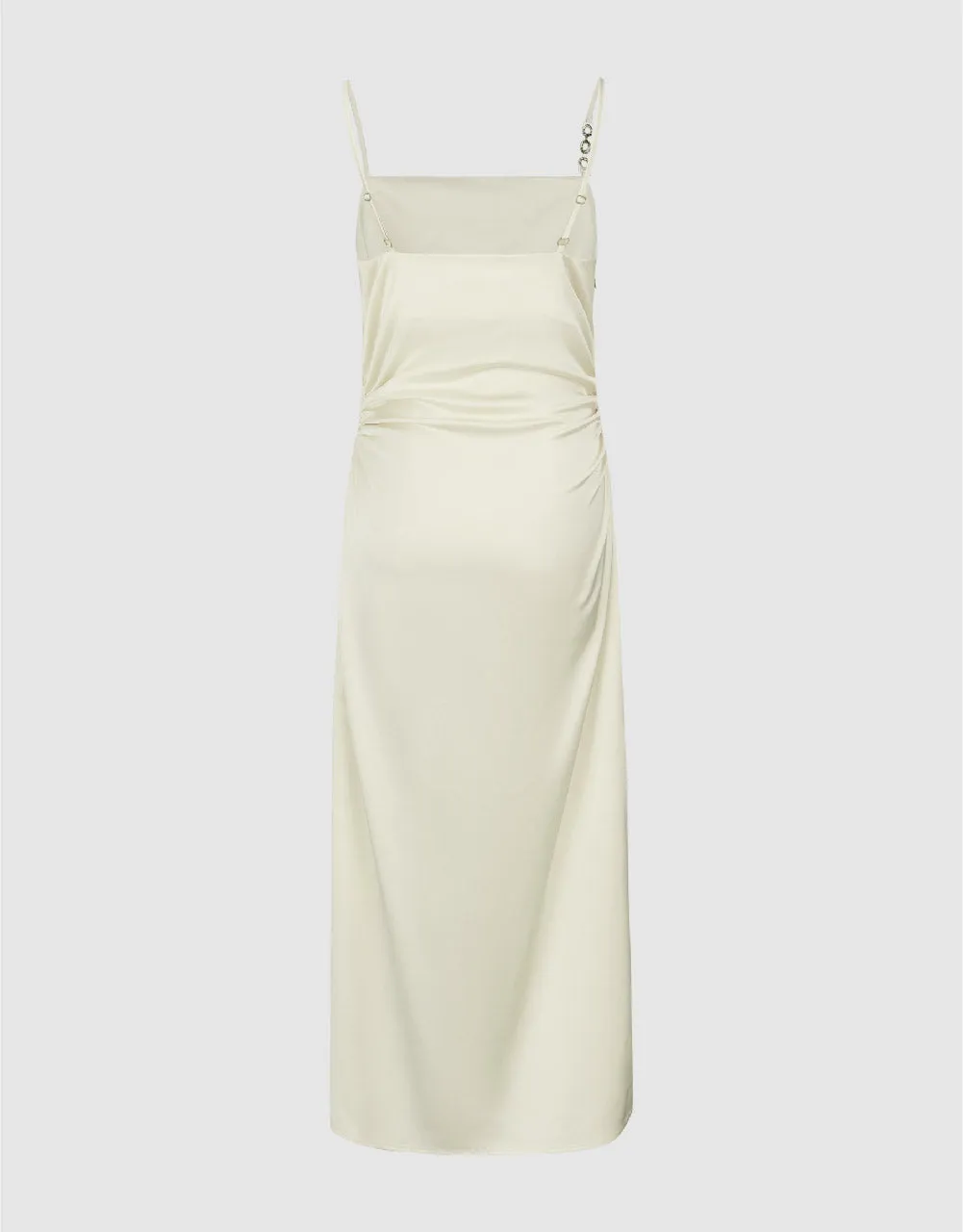 Ruched Square-cut Collar Straight Cami Dress sold by Urban Revivo product image thumbnail 5