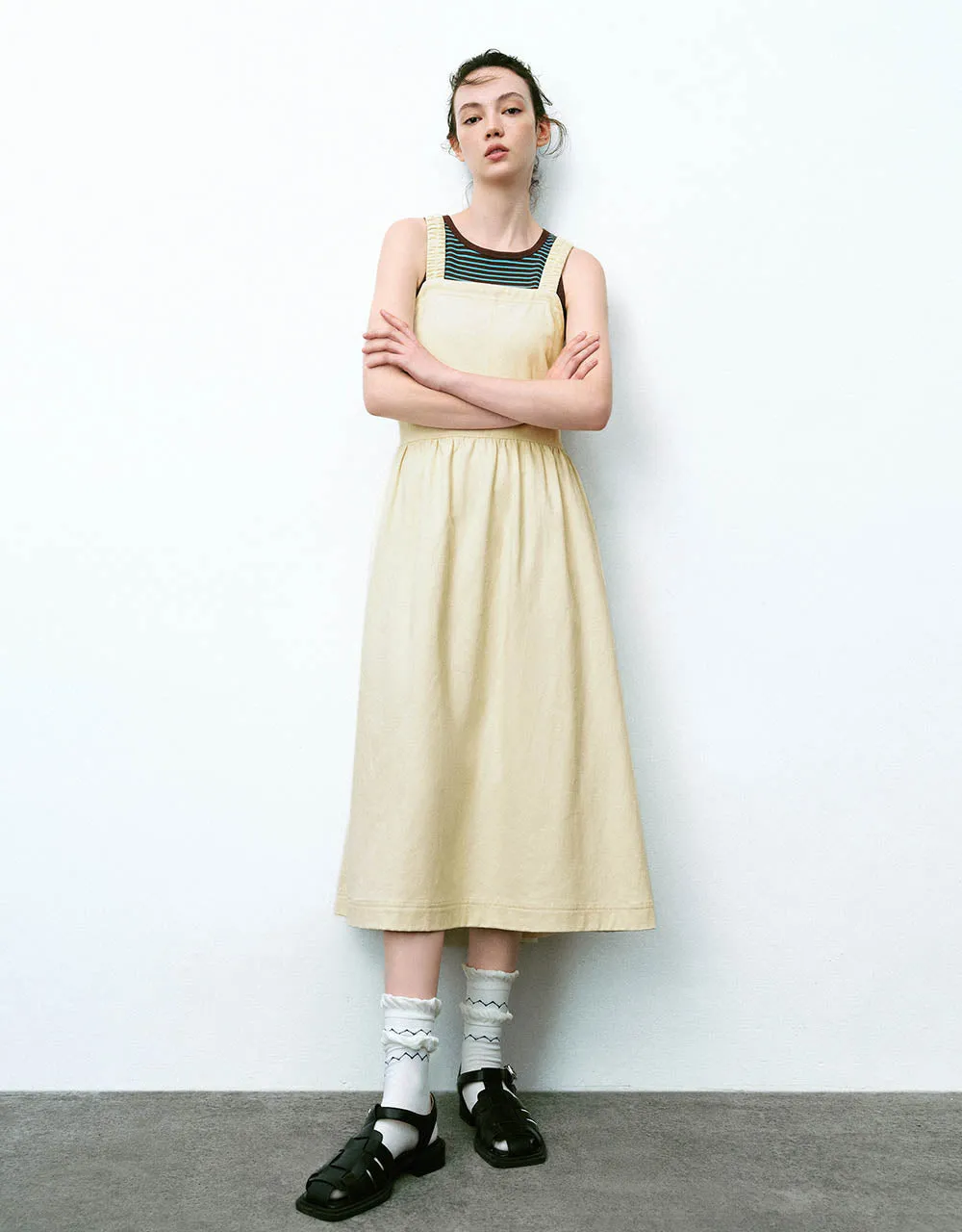 Sleeveless Off-Shoulder A-Line Dress sold by Urban Revivo