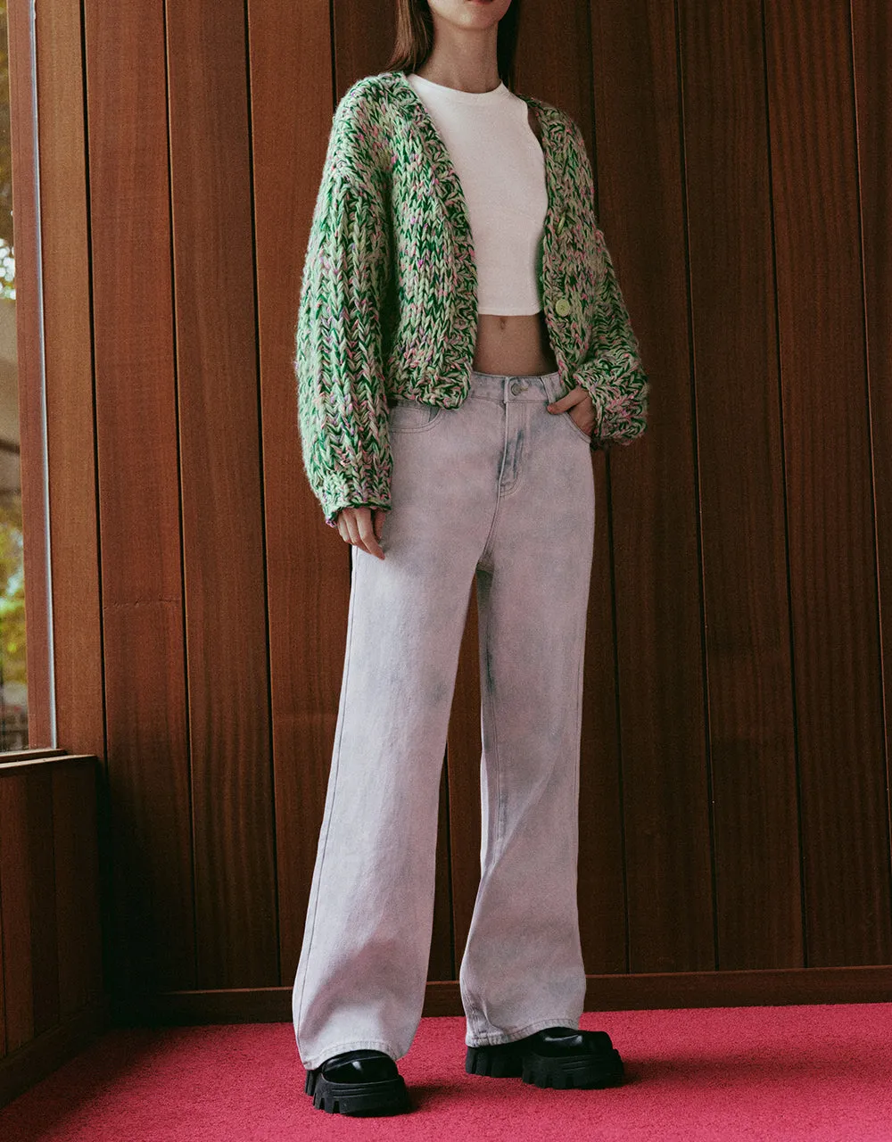 Printed Wide-Leg Jeans sold by Urban Revivo product image thumbnail 4