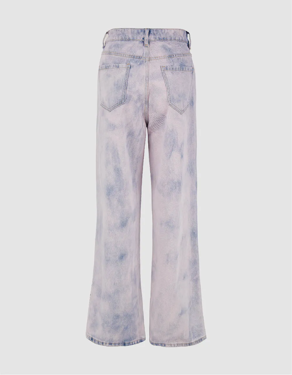 Printed Wide-Leg Jeans sold by Urban Revivo product image thumbnail 3