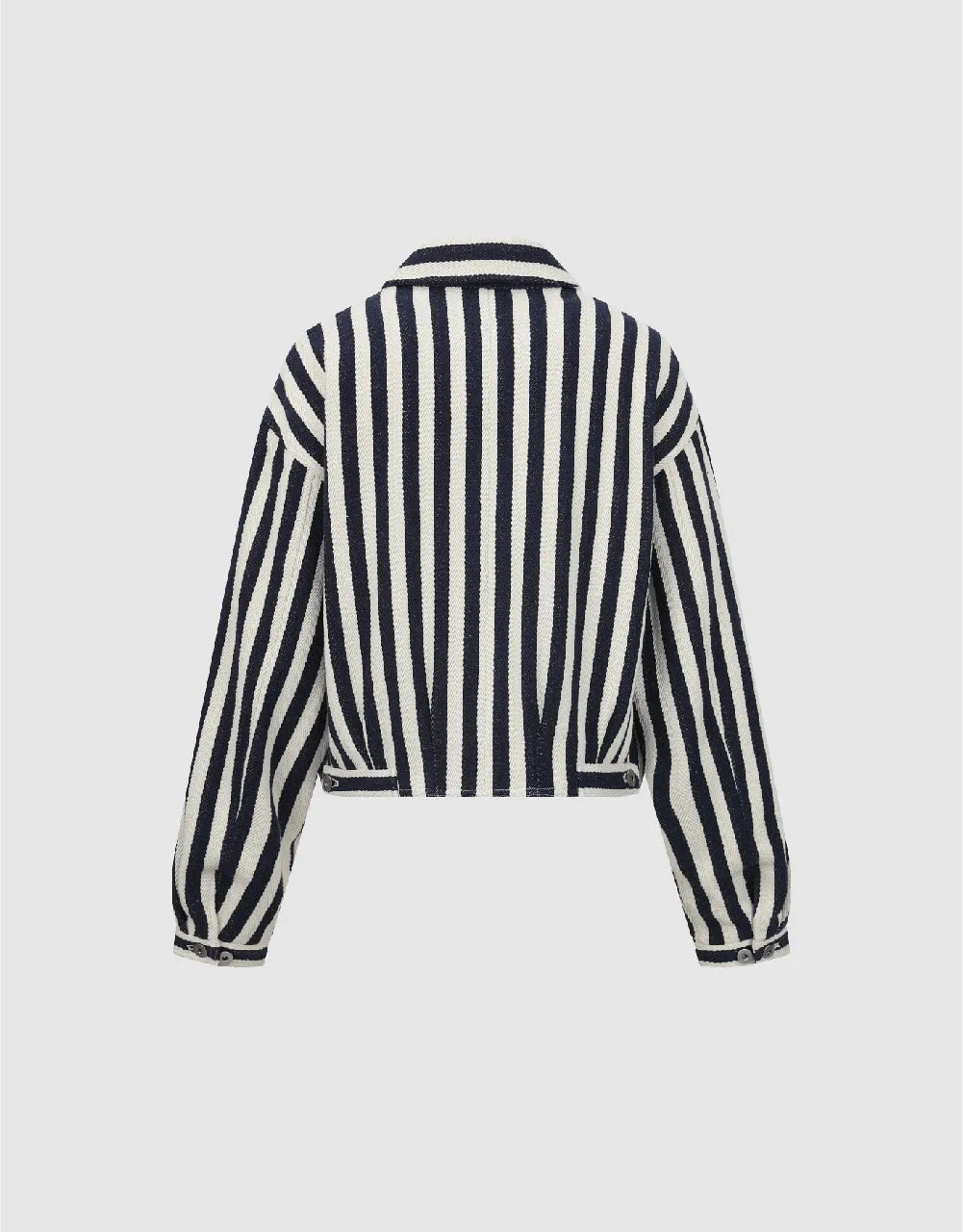 Striped Button Up Straight Jacket sold by Urban Revivo product image thumbnail 5