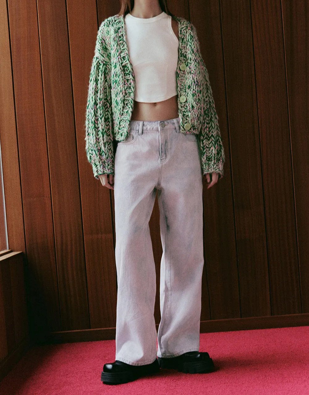 Printed Wide-Leg Jeans sold by Urban Revivo product image thumbnail 2