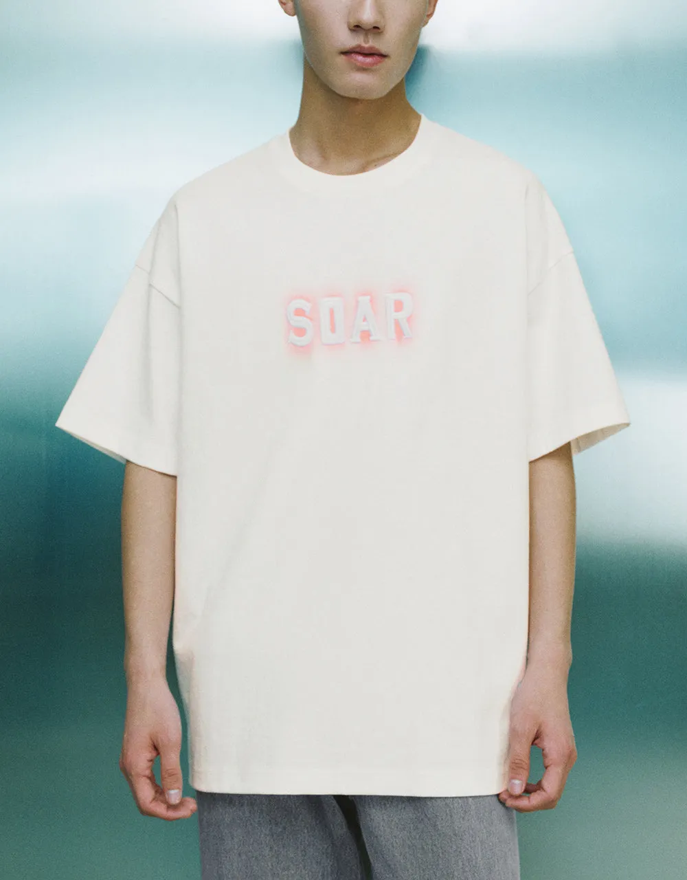 Printed Crew Neck Loose T-Shirt sold by Urban Revivo product image thumbnail 2