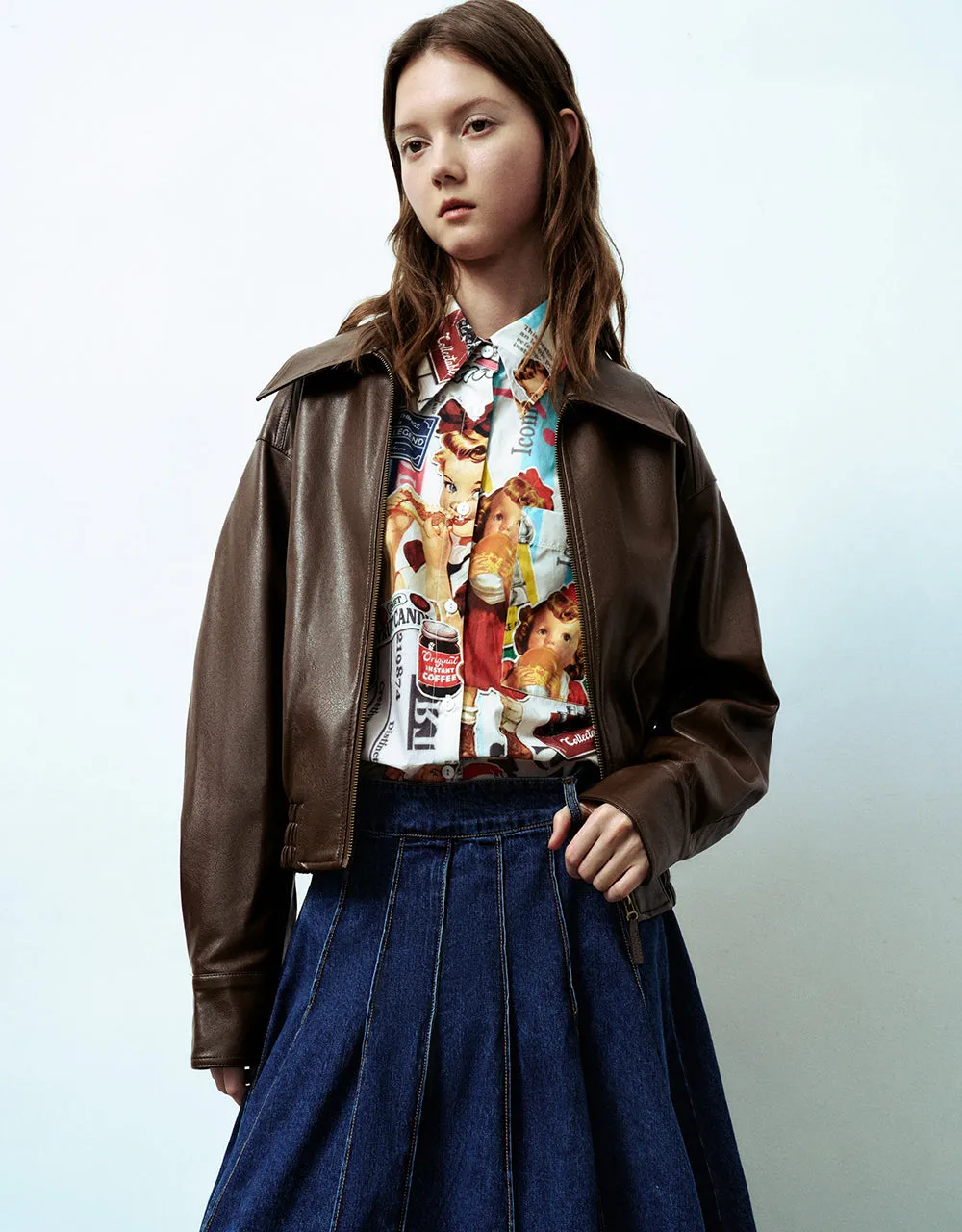 Drop Shoulder Sleeve Printed Straight Shirt sold by Urban Revivo product image thumbnail 3