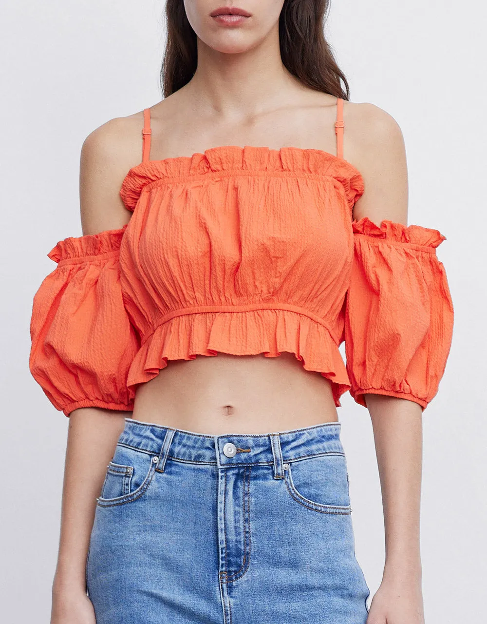 Frill Trim Cold Shoulder Blouse sold by Urban Revivo product image thumbnail 3