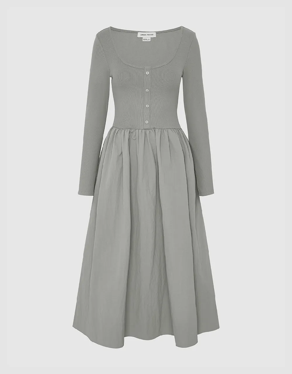 Crew Neck A-Line Dress sold by Urban Revivo product image thumbnail 2