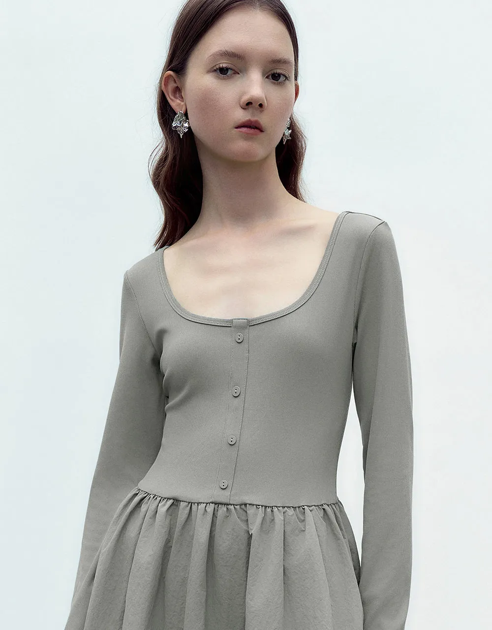 Crew Neck A-Line Dress sold by Urban Revivo product image thumbnail 5