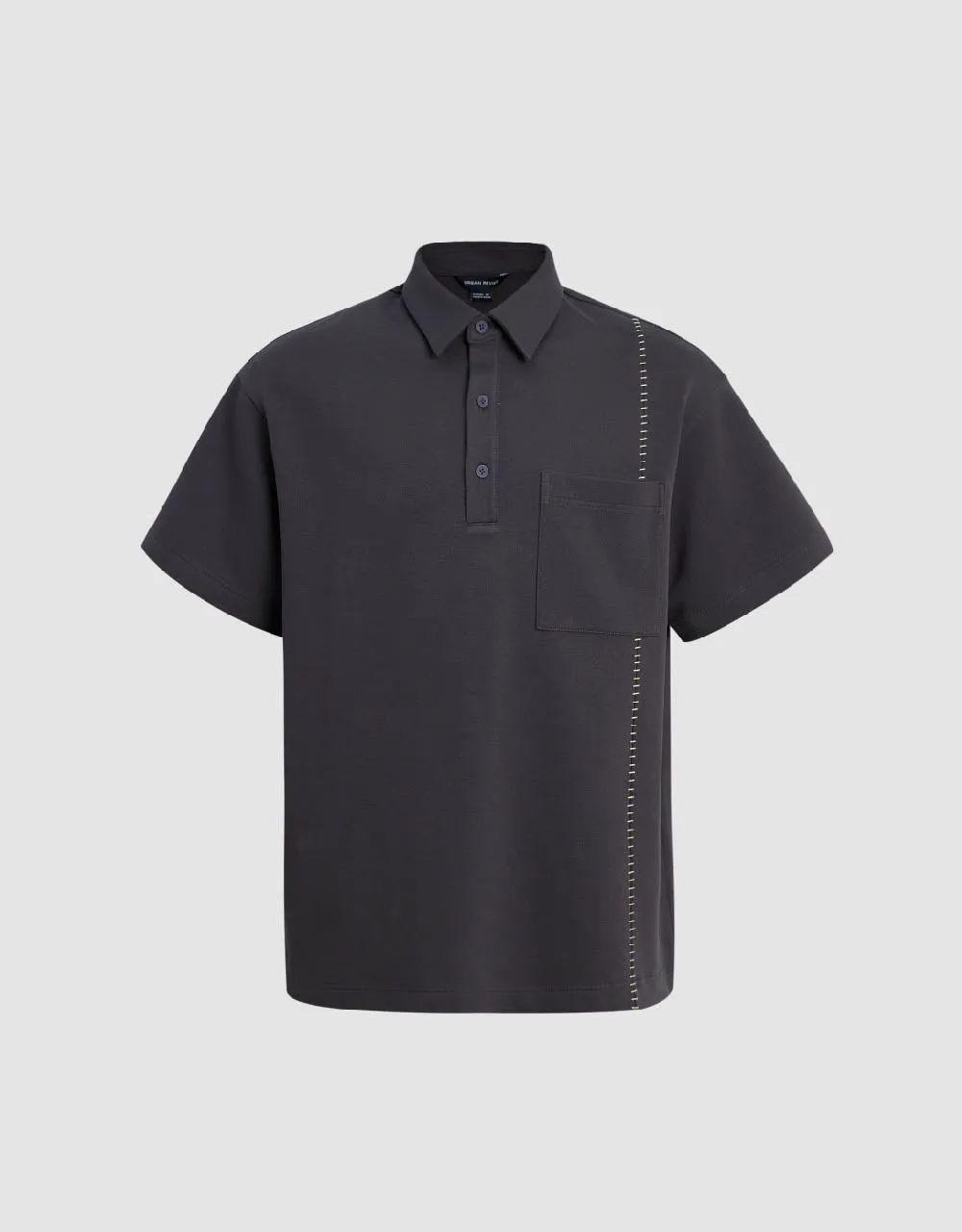 Button Half Placket T-Shirt sold by Urban Revivo product image thumbnail 2
