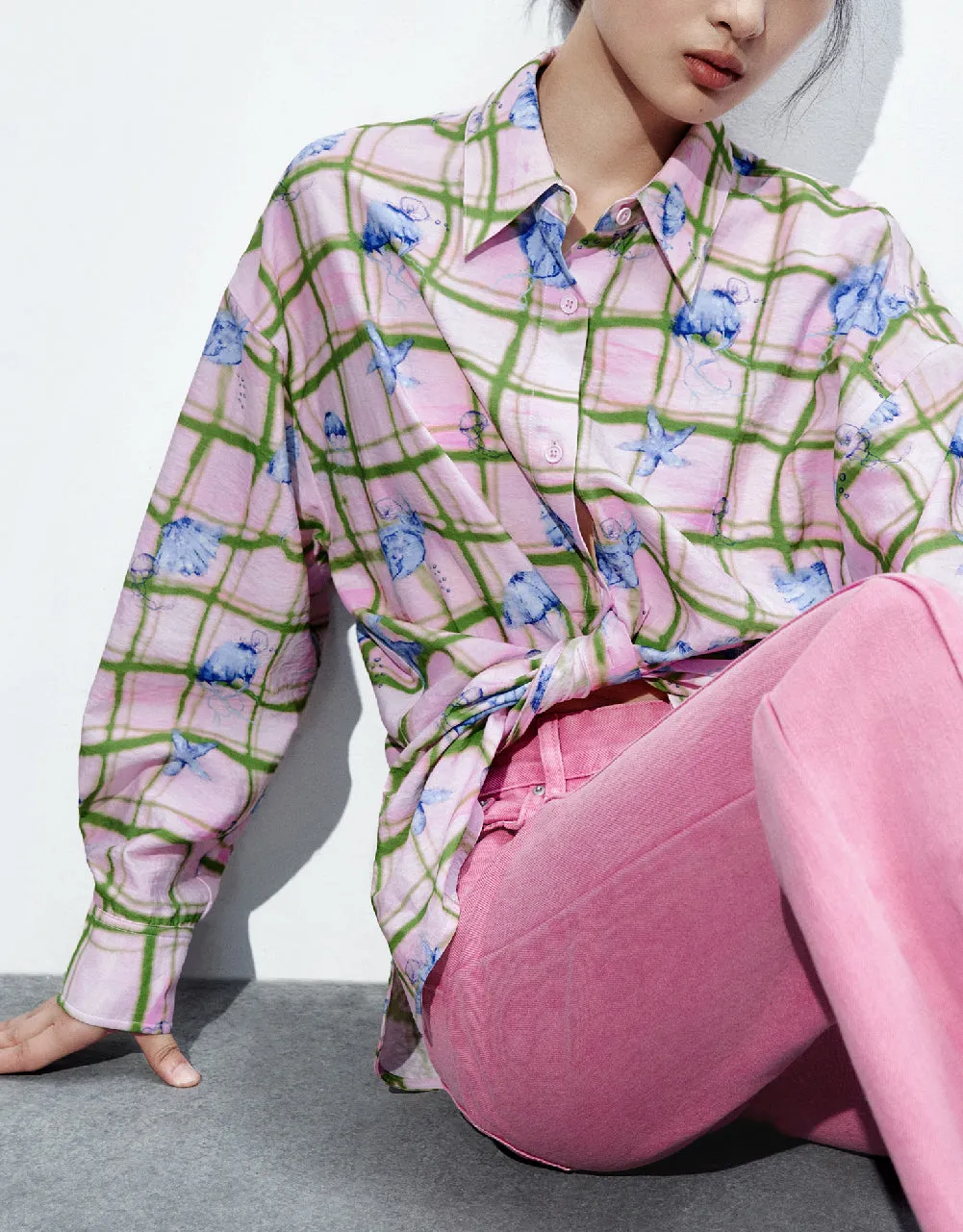 Flower Printed Straight Shirt sold by Urban Revivo product image thumbnail 3