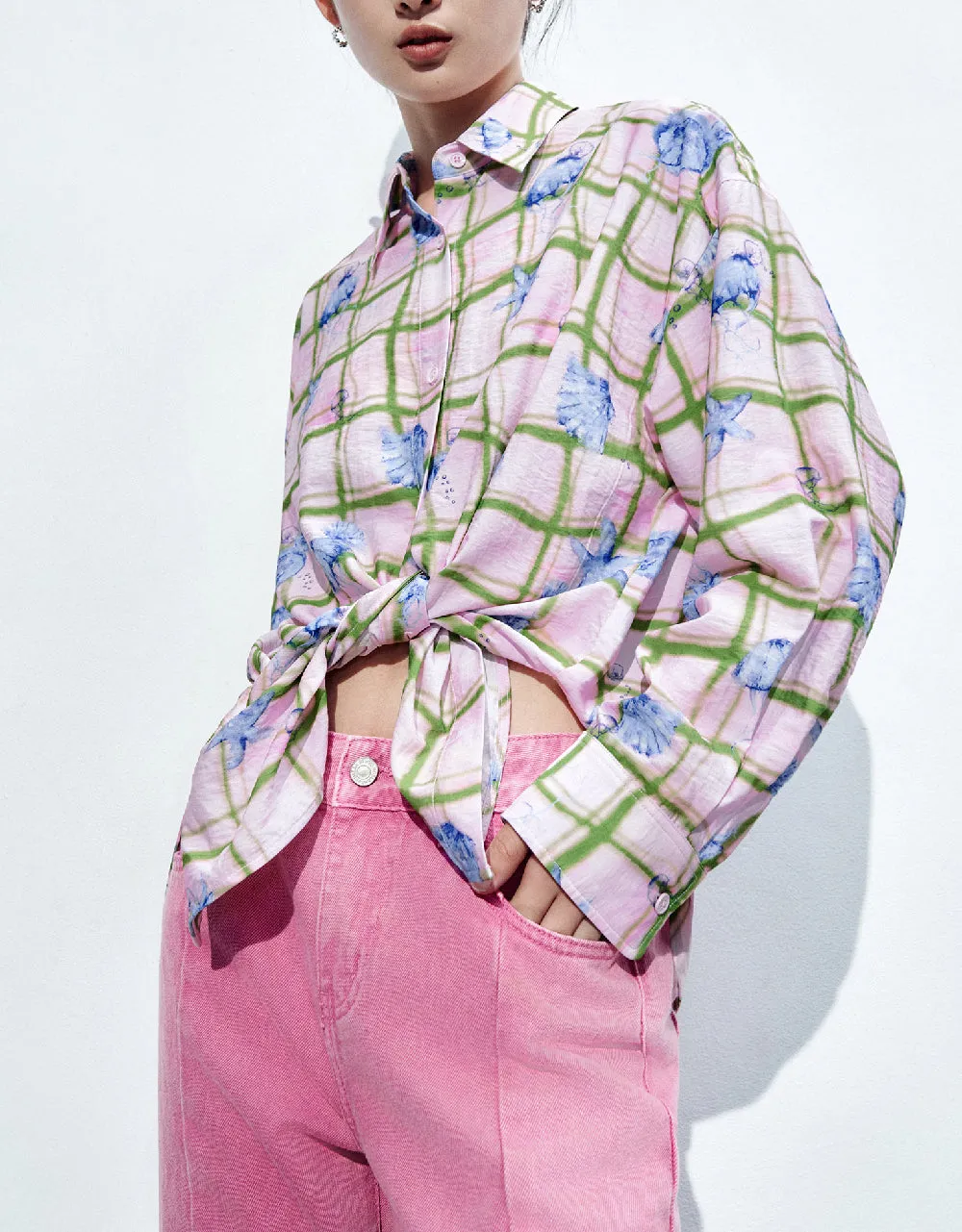 Flower Printed Straight Shirt sold by Urban Revivo product image thumbnail 2