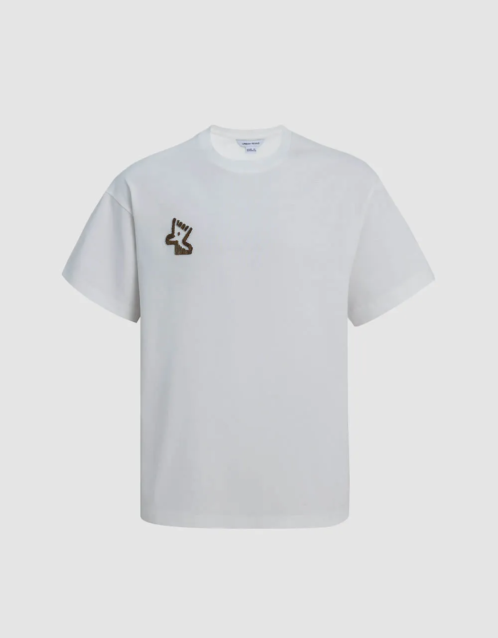 Crew Neck Straight T-Shirt sold by Urban Revivo