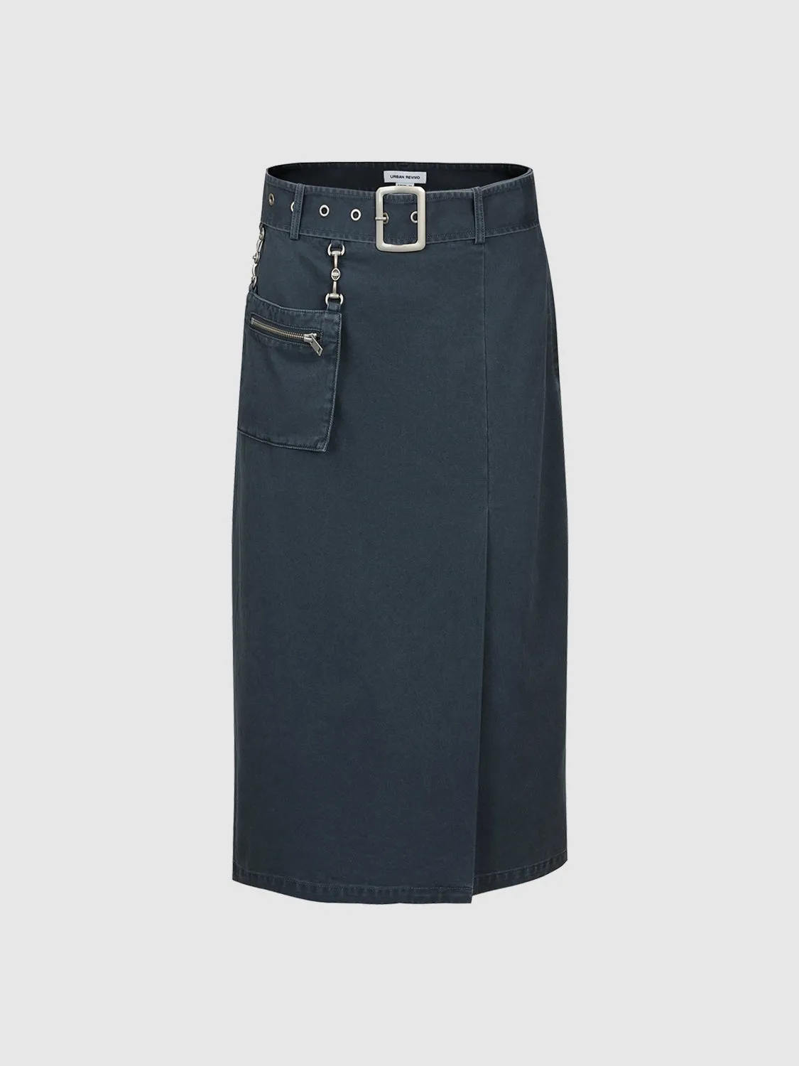Midi Straight Skirt With Belt sold by Urban Revivo
