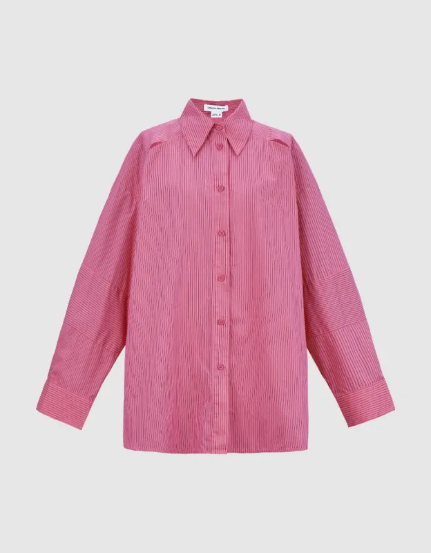 Striped Button Up Loose Shirt sold by Urban Revivo