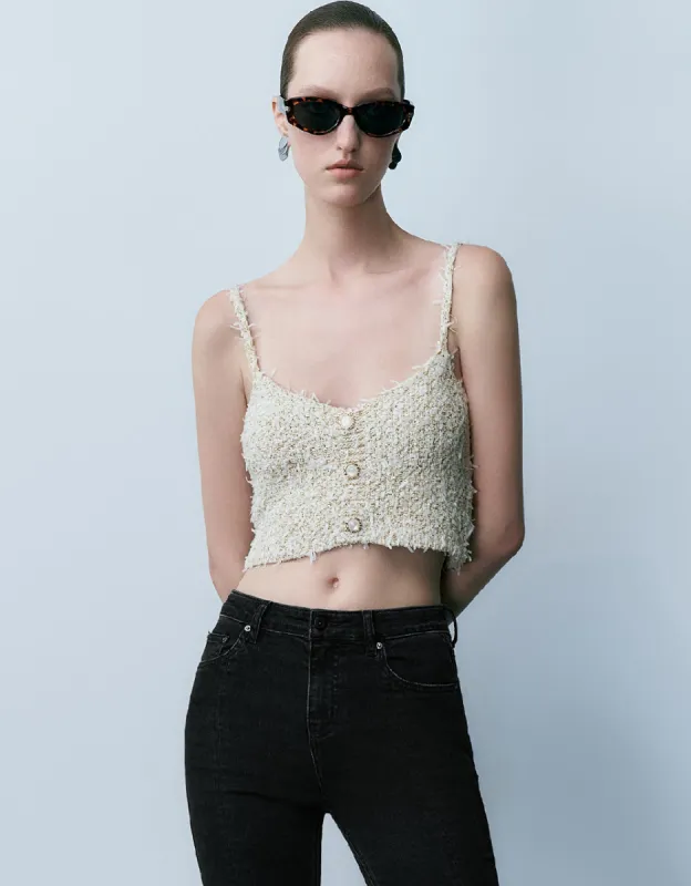 Tweed Cami Top sold by Urban Revivo
