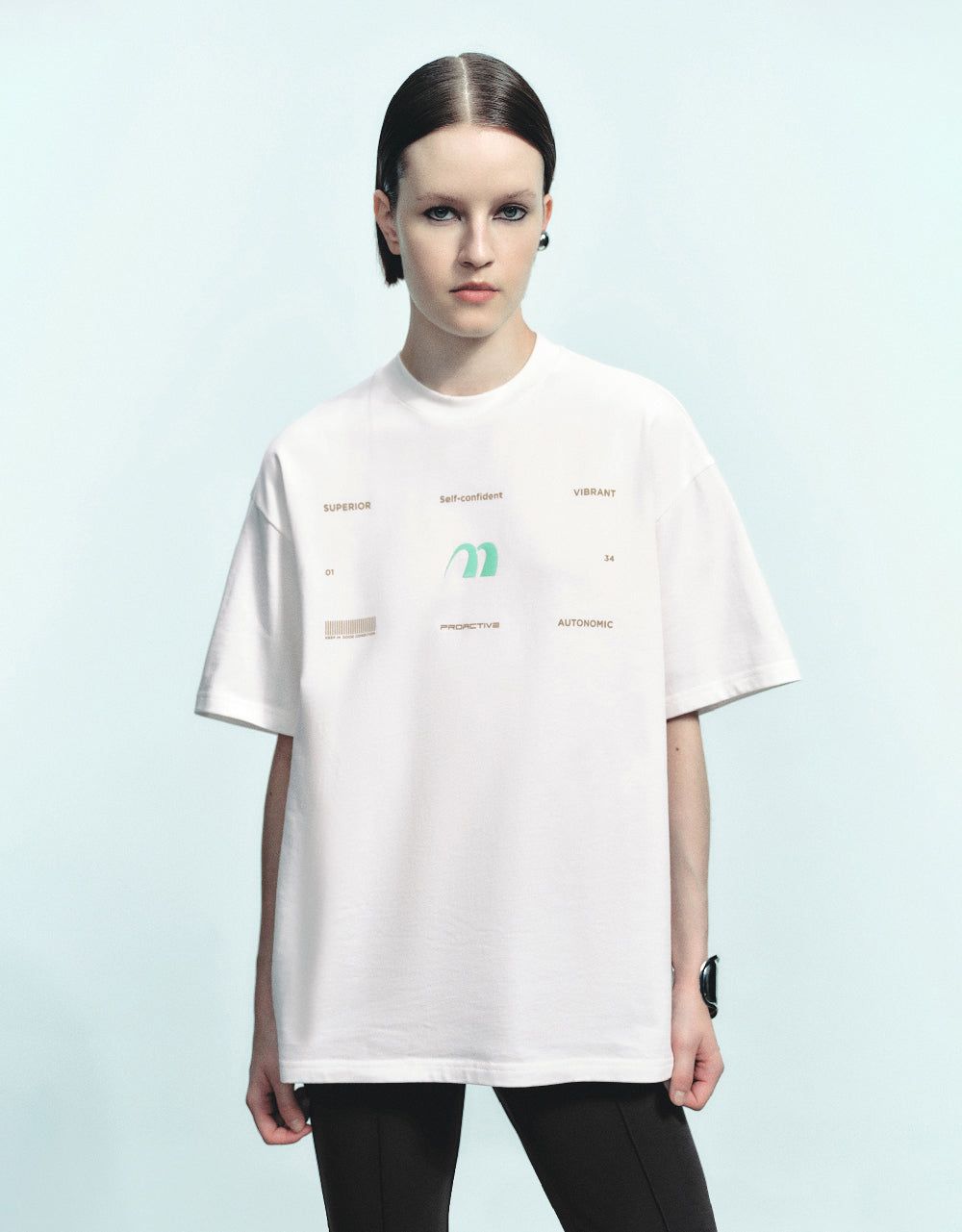 Printed Crew Neck Loose T-Shirt sold by Urban Revivo