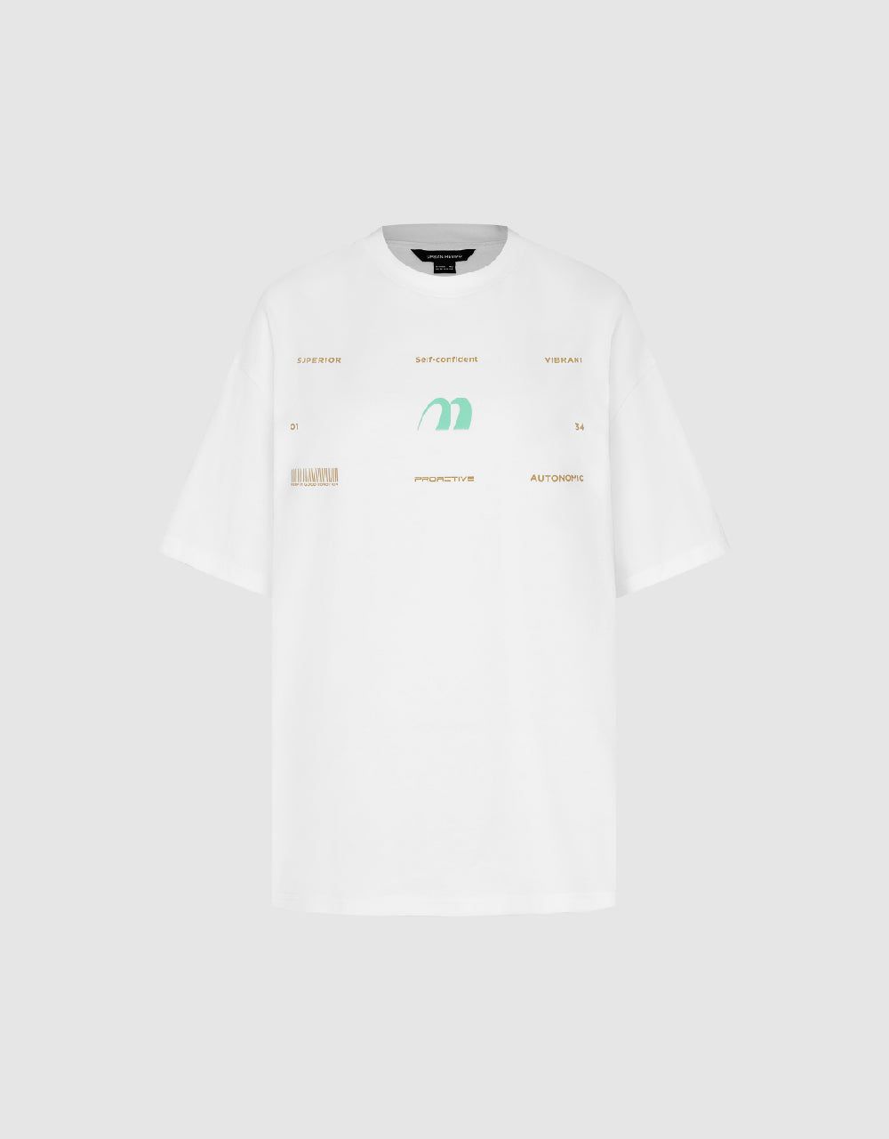 Printed Crew Neck Loose T-Shirt sold by Urban Revivo product image thumbnail 2