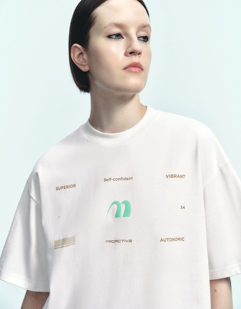 Printed Crew Neck Loose T-Shirt sold by Urban Revivo product image thumbnail 5