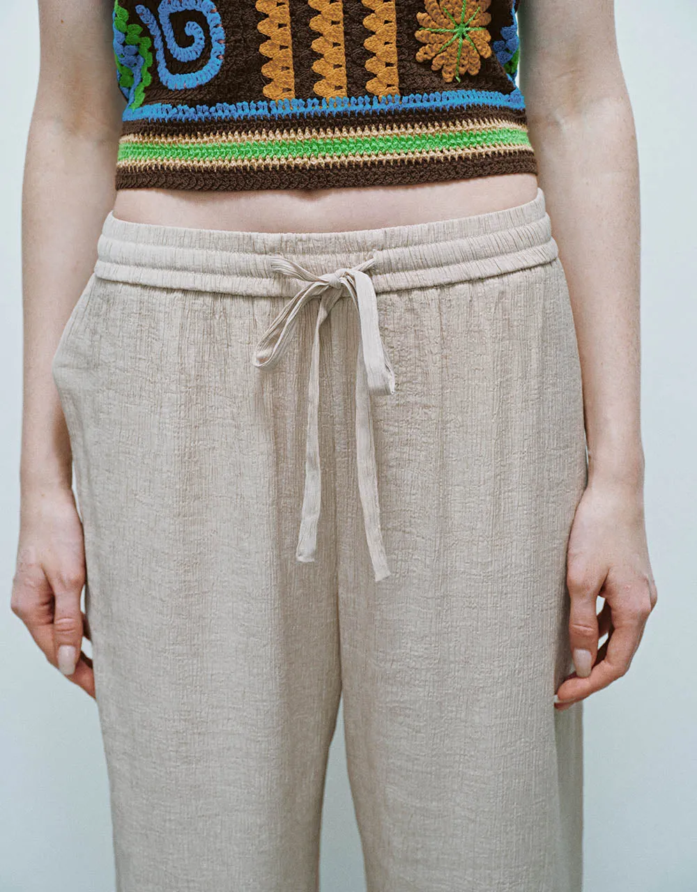 Drawstring Waist Straight Pants sold by Urban Revivo product image thumbnail 5