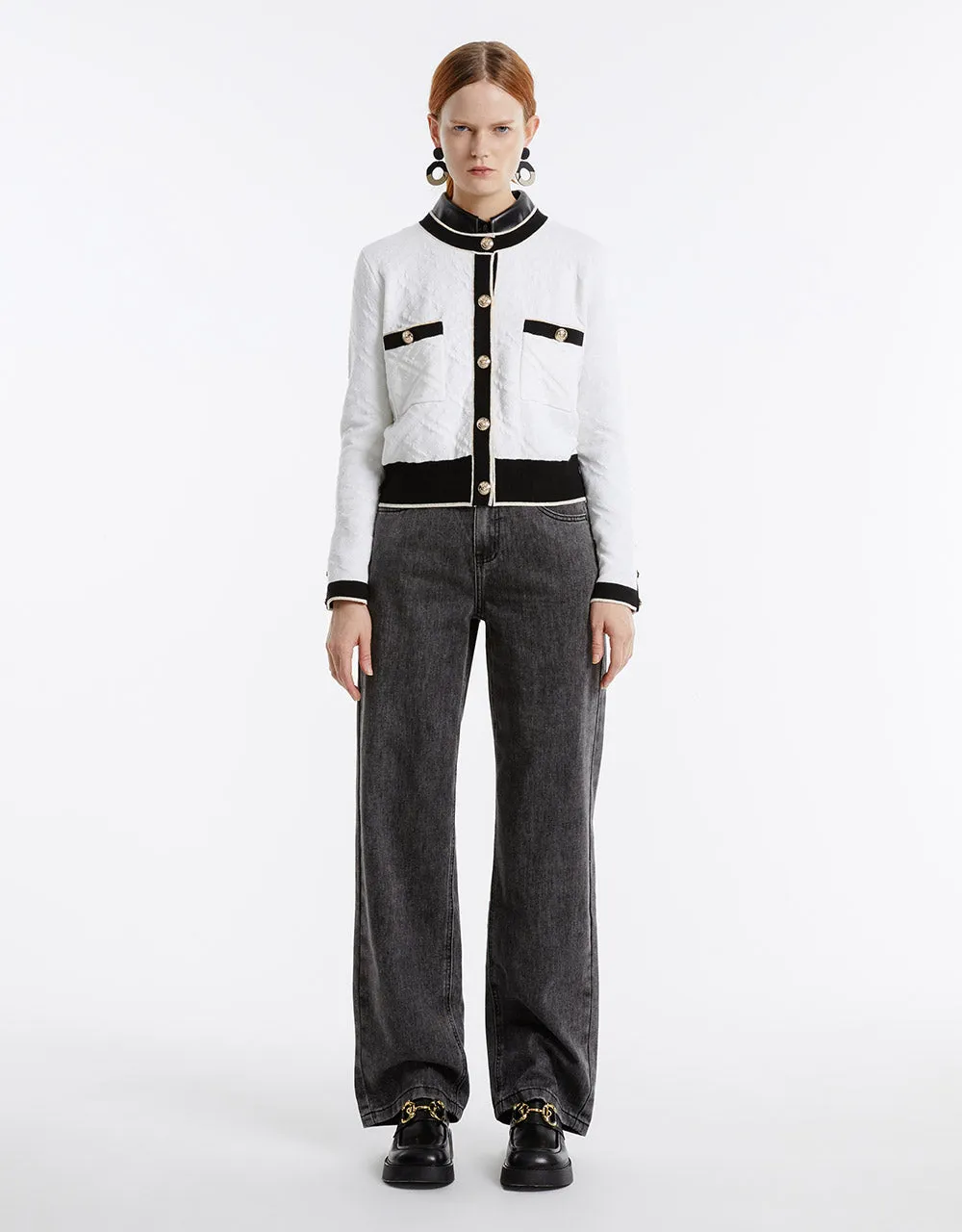 Contrast Trim Textured Cardigan sold by Urban Revivo product image thumbnail 5