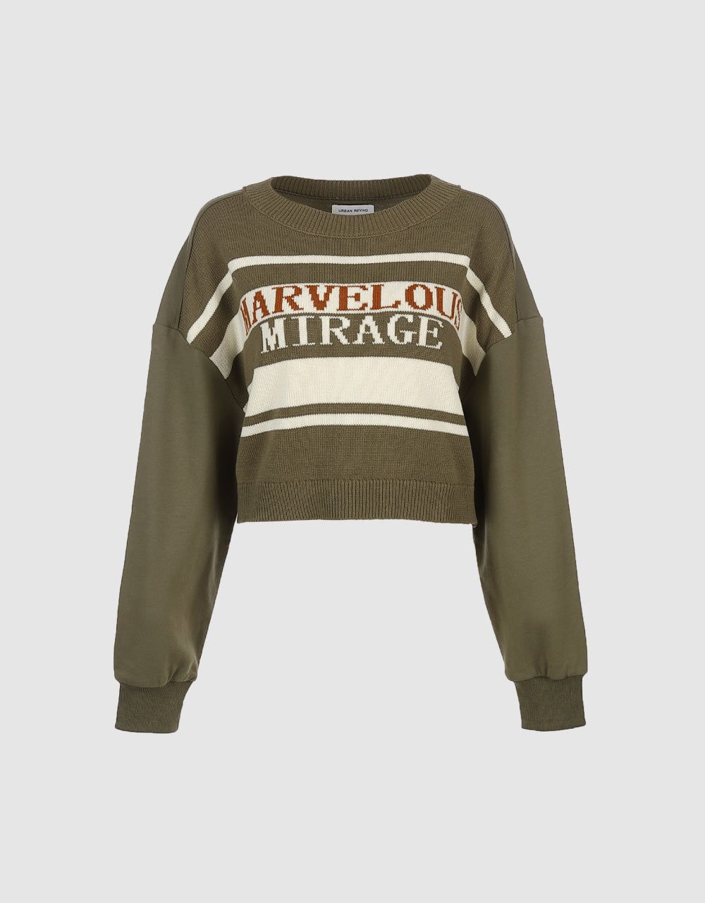 Letter Print Knitted T-Shirt sold by Urban Revivo