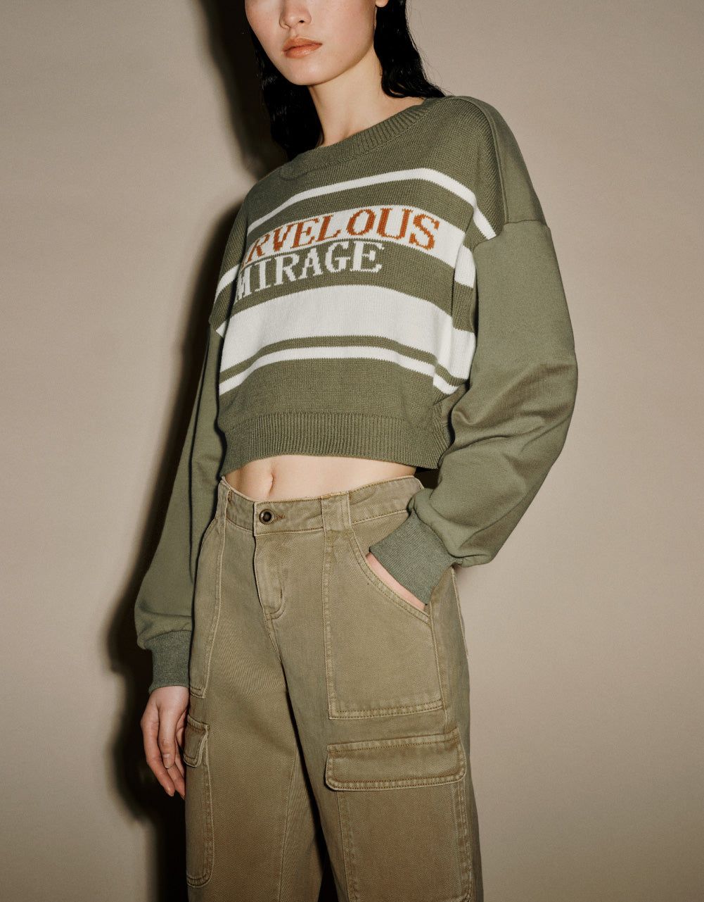 Letter Print Knitted T-Shirt sold by Urban Revivo product image thumbnail 3