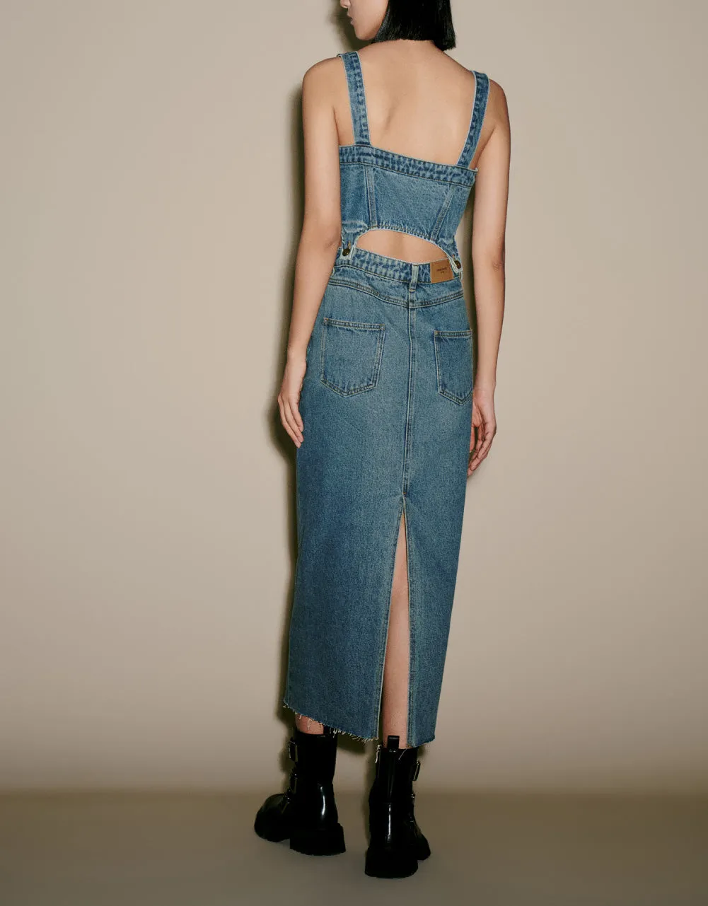 2 In 1 Denim Pinafore Dress sold by Urban Revivo product image thumbnail 4
