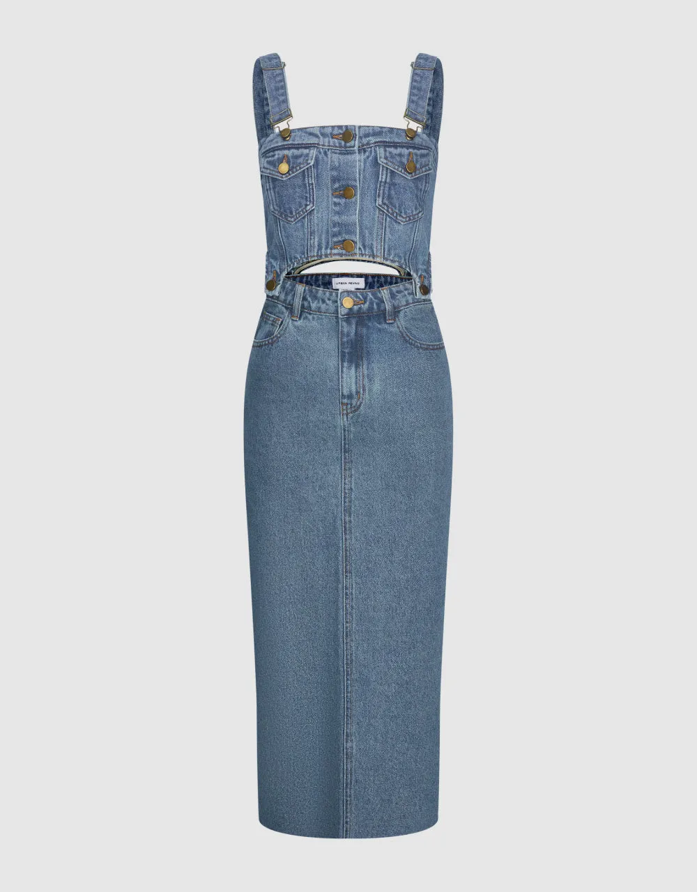 2 In 1 Denim Pinafore Dress sold by Urban Revivo product image thumbnail 2
