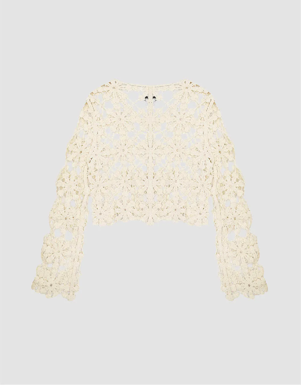 Crochet V-Neck Knitted Cardigan sold by Urban Revivo product image thumbnail 5