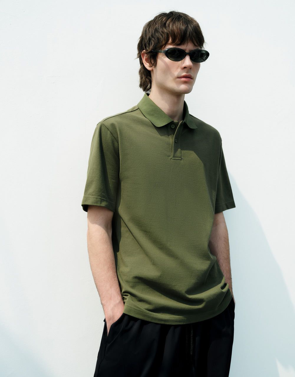 Drop Shoulder Polo Shirt sold by Urban Revivo product image thumbnail 3