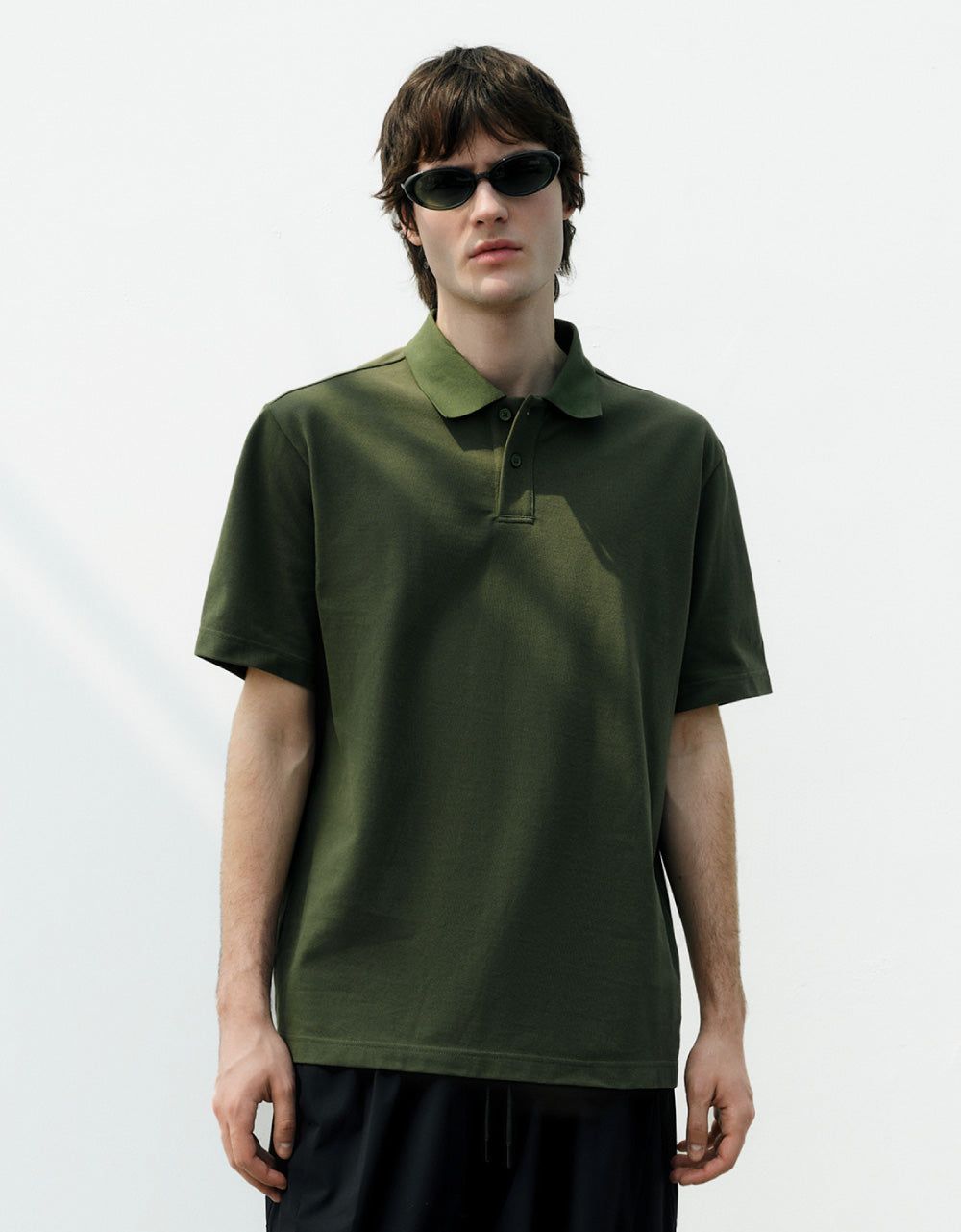 Drop Shoulder Polo Shirt sold by Urban Revivo