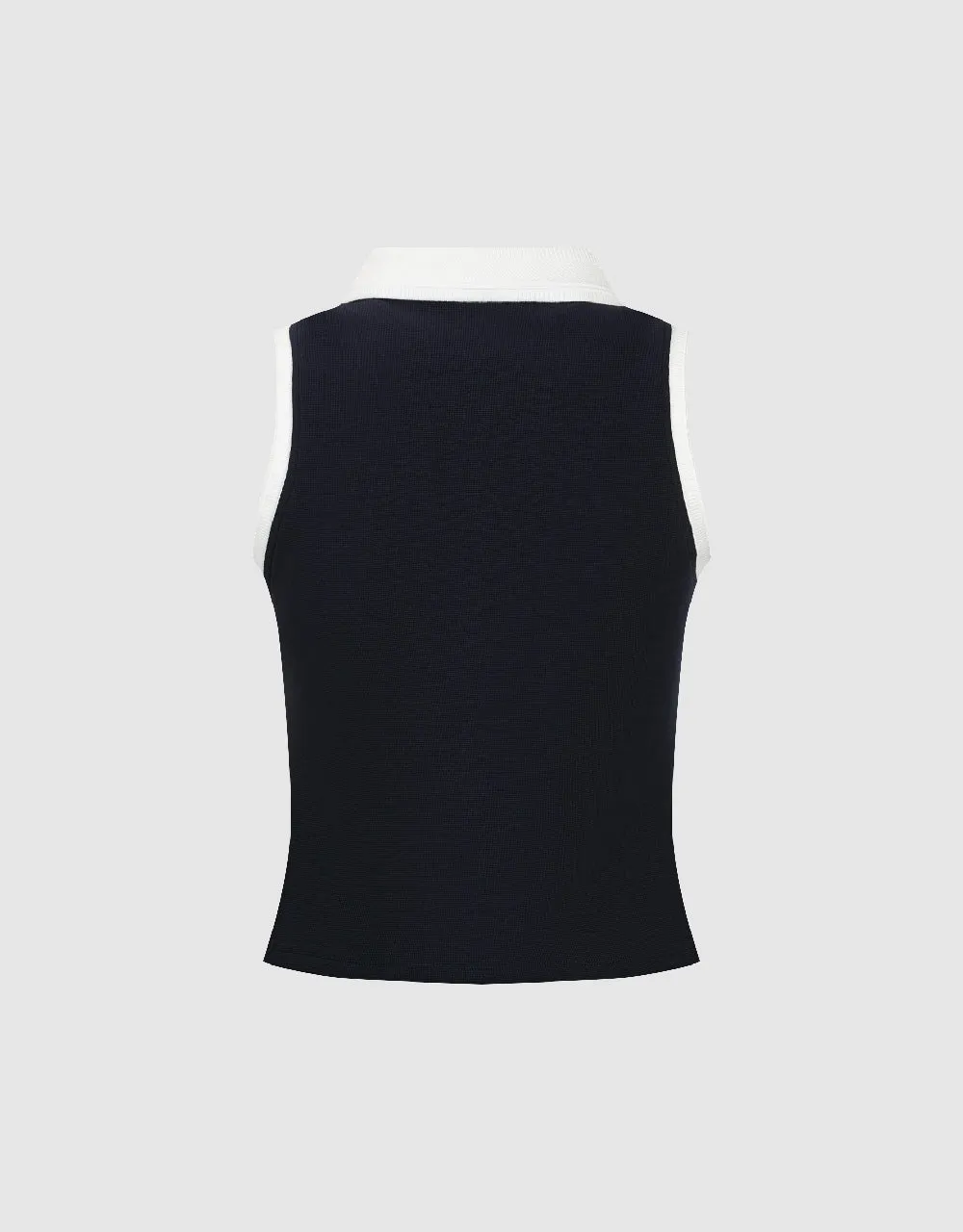 Sleeveless Skinny Polo Shirt sold by Urban Revivo product image thumbnail 5