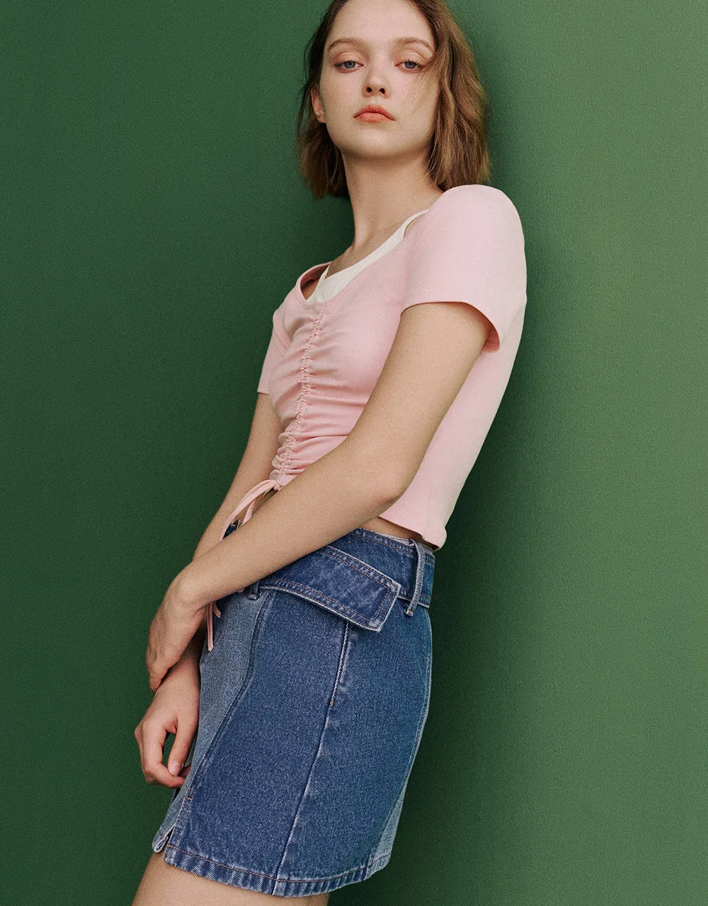 2 In 1 Crew Neck Skinny T-Shirt sold by Urban Revivo product image thumbnail 3