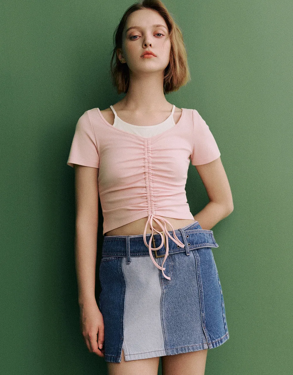 2 In 1 Crew Neck Skinny T-Shirt sold by Urban Revivo