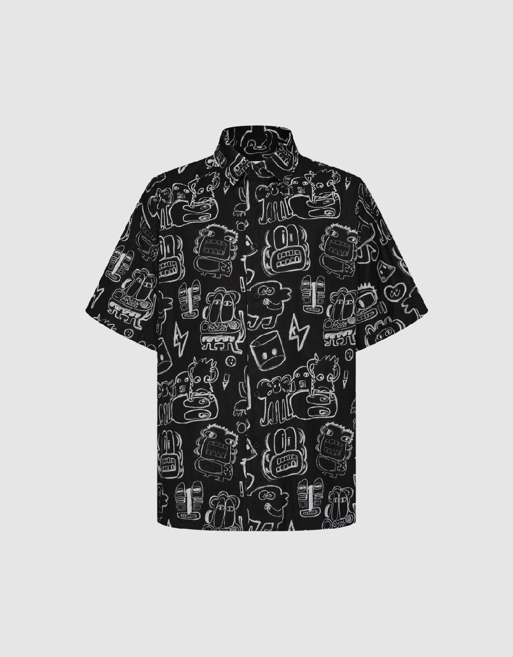 Graffiti Printed Oversized Shirt sold by Urban Revivo